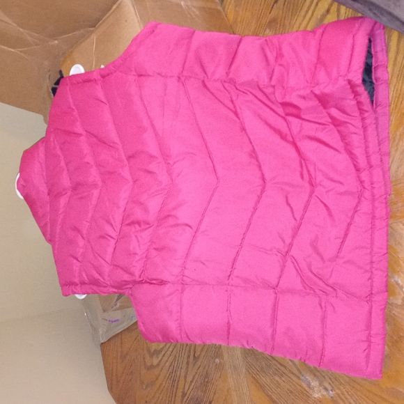"FADED GLORY" HoT Pink/black zip up vest w/ pockets Size: L 12/14 - Picture 5 of 8